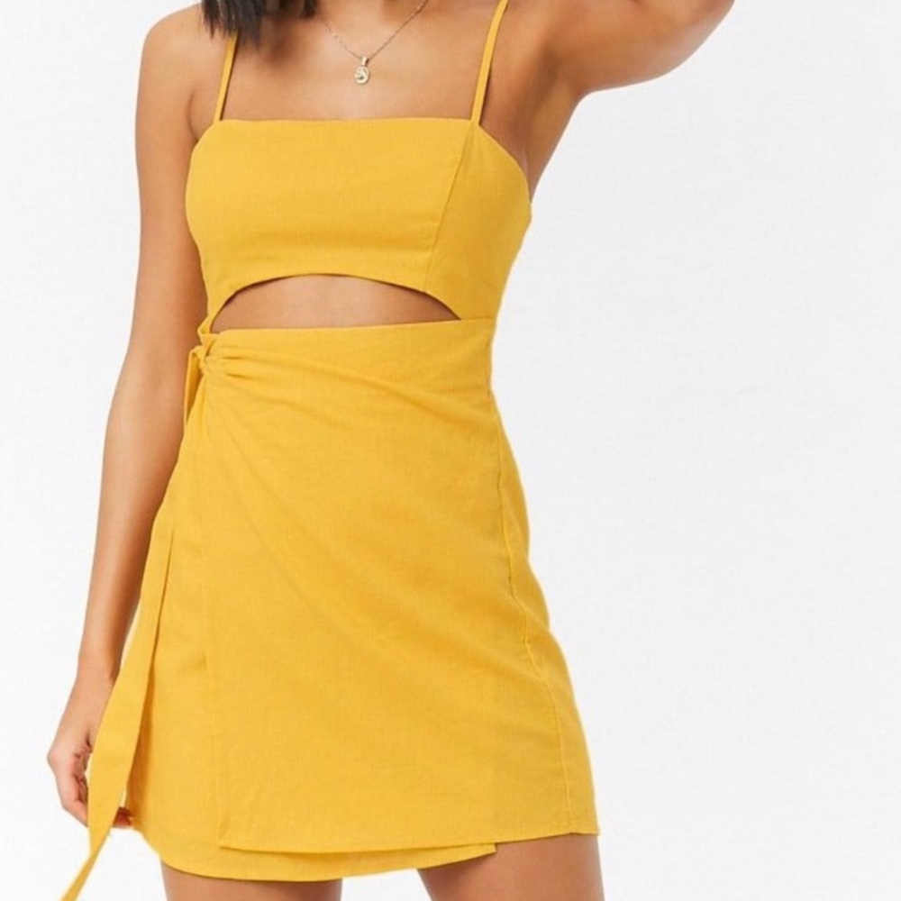 Yellow Forever 21 Wrap Dress